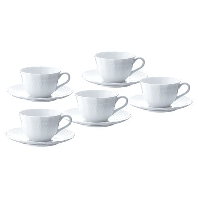 ノリタケ【シェール ブラン】カップ&ソーサーセット(5客)【1637781】
