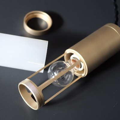 SHINK。cylinder lamp/ blast　(シリンダーランプ/表面ブラスト仕上)【1255707】