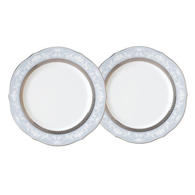 ノリタケ【ハンプシャープラチナ】23cmアクセントプレートペア【1637871】
