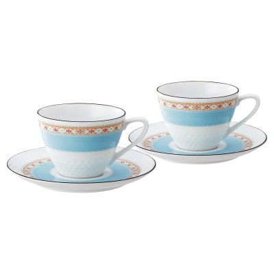 ノリタケ【ハミングブルー】カップ&ソーサーペア【1637939】