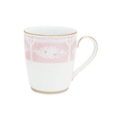 ノリタケ【レースウッドゴールド】マグカップ(ピンク)【1637792】