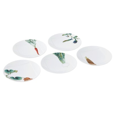 ノリタケ【京香旬彩】15.5cmプレートセット(5枚)(絵変り)【1637971】