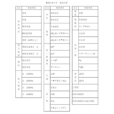 B健診コース(がん健診コース)　みよし市民病院【1551000】