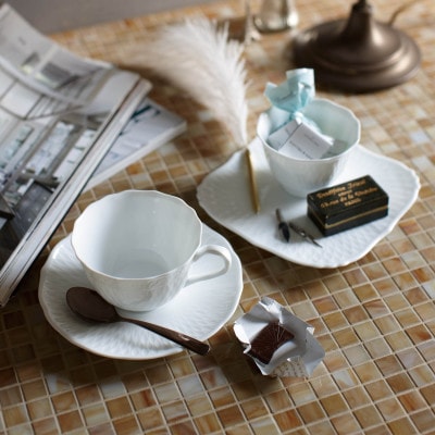 ノリタケ【シェール ブラン】カップ&ソーサー【1645278】