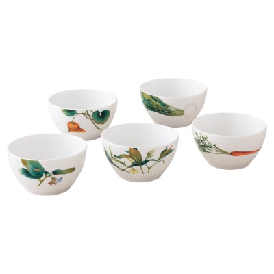ノリタケ【京香旬彩】11cmボウルセット(絵変り5個)【1637977】