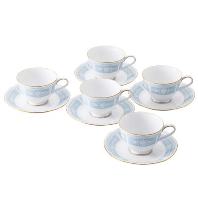 ノリタケ【レースウッドゴールド】カップ&ソーサー(5客)【1637809】