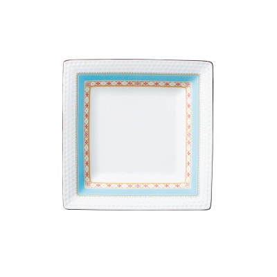 ノリタケ【ハミングブルー】19cmスクエアプレートペア【1637936】