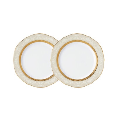ノリタケ【ハンプシャーゴールド】23cmアクセントプレートペア【1637859】