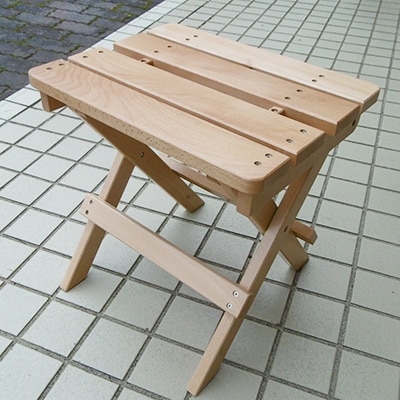 折りたたみ椅子　ビーチ(名古屋刑務所製造)A型【1046062】