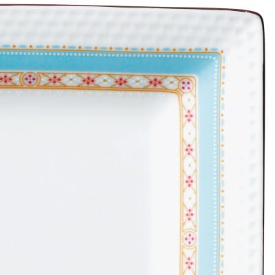 ノリタケ【ハミングブルー】19cmスクエアプレートペア【1637936】