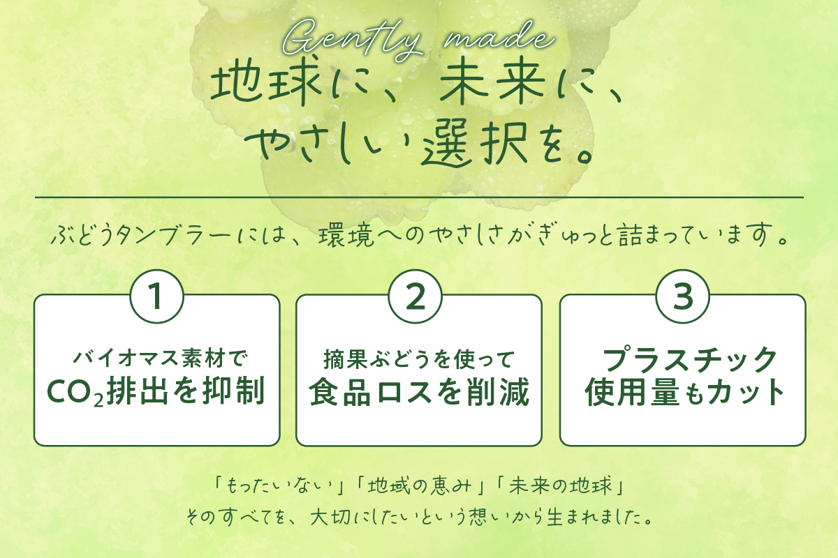 摘果ぶどうのタンブラー（ぶどう濃度1％）