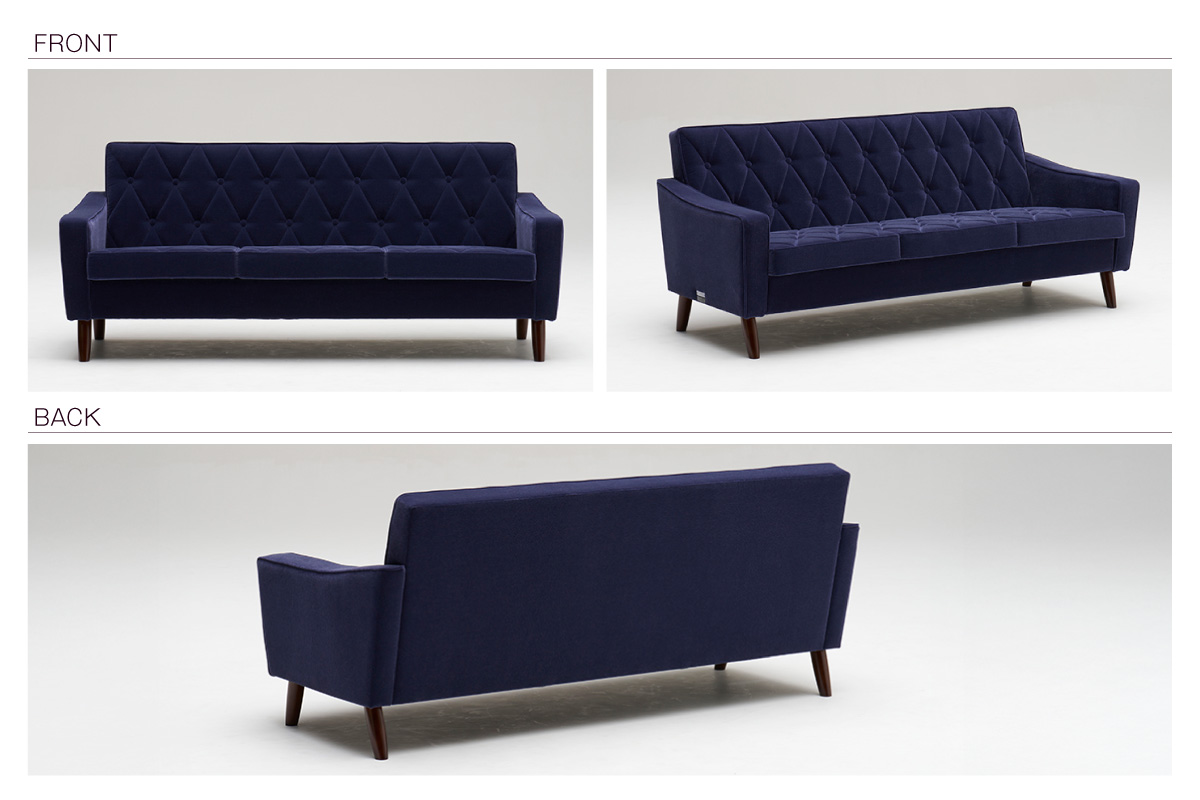 【カリモク60】HIGASHIURA limited ロビーチェア3シーター 巨峰