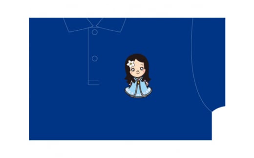 ポロシャツ おだいちゃん ブルー ゆるキャラ