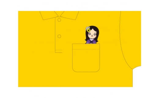 ポロシャツ おだいちゃん イエロー ゆるキャラ