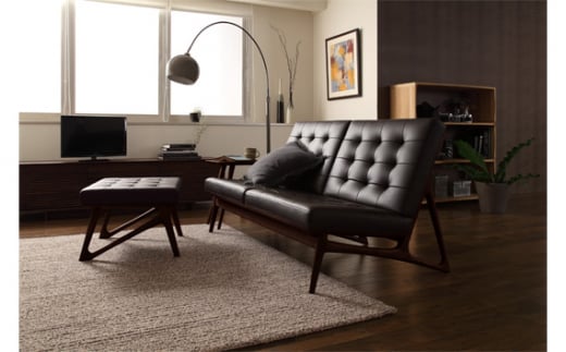 【カリモク家具】本革張りソファ H【WB5003】