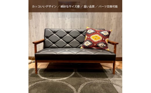 【カリモク家具】 合成皮革張り 長椅子【WS1123BW】