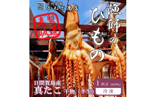 訳あり たこ 干物 1匹分 約240g 日間賀島産真蛸 半生干物 旨味が凝縮して美味しい!