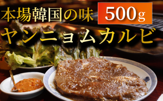 ヤンニョムカルビ 500g 肉 にく カルビ 焼肉 韓国 タレ 味付け 牛 おかず ご飯 BBQ バーベキュー はんつき横丁 おすすめ 人気 愛知県 南知多町