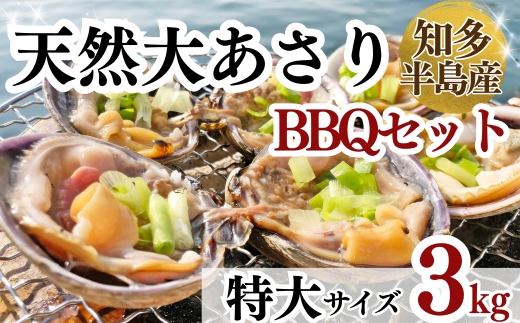 岬だよりの＜知多半島名物＞天然大あさり 半割り(冷凍)特大サイズ3kg(タレ付き)