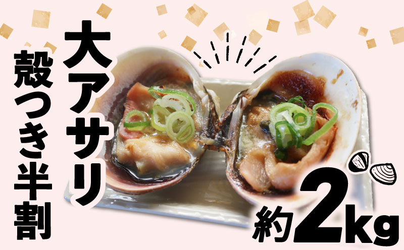 【限定寄附額】 大アサリ 半割 約2kg おおあさり