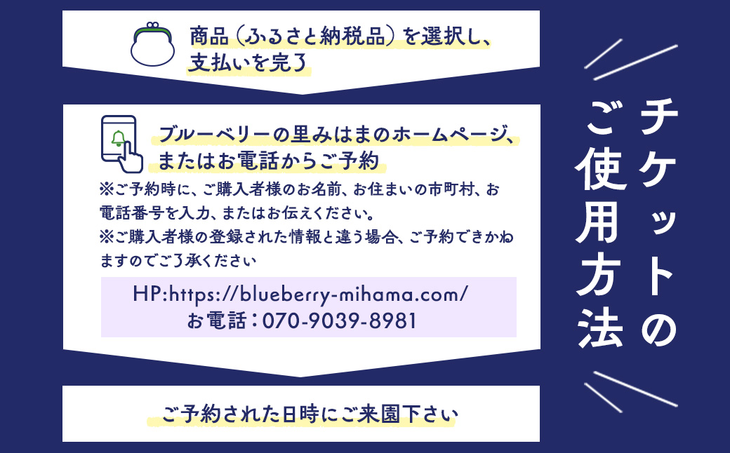 【食べ放題！】ブルーベリ狩り入園券 大人2名分+子供2名分