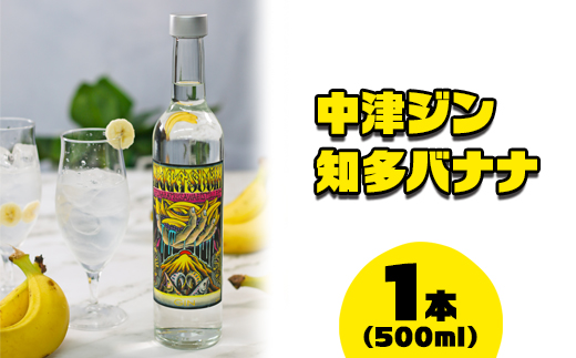 中津ジン 知多バナナ 500ml 1本 | 酒 お酒 バナナ酒 スピリッツ クラフトジン 蒸留酒 国産 カクテル バナナ ソーダ割り NAKATSU GIN アルコール ロック ソーダ ジントニック ギフト お試し 晩酌 愛知県 美浜町 ※2026年5月上旬～9月下旬頃に順次発送予定