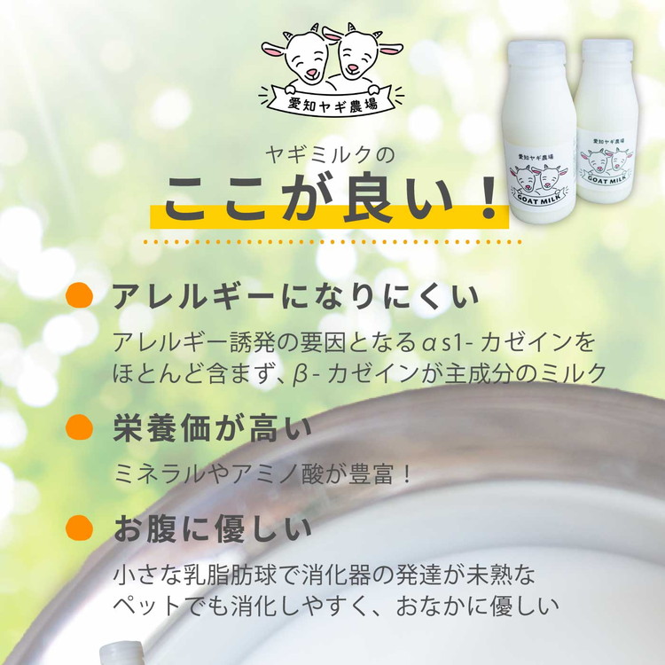【定期便6ヶ月】低温殺菌ペット用ヤギミルク 200ml×12本 愛知ヤギ農場 牧場直送 自然放牧 犬 猫 無添加 無着色 アミノ酸 ミネラルたんぱく質 豊富 ※離島への配送不可