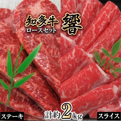 知多牛ロースセット(響)ステーキ約250g×4枚、スライス約1kg【配送不可地域：離島】【1219262】