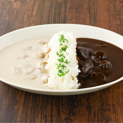 【白いカレー&知多牛使用カレー　2種食べ比べ】ホワイティースカレー&ブラックカレー知多牛　計6個【1682209】