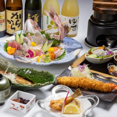活魚料理ひらめ亭のお食事券「おまかせ2名様コース」【1678694】