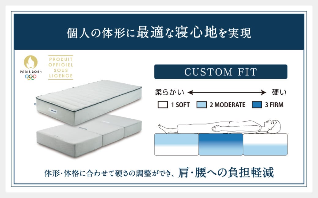 エアウィーヴ ベッドマットレス PARIS2024 オリンピックモデル（シングル） マットレス ベッド 寝具 快眠 洗える 洗濯可