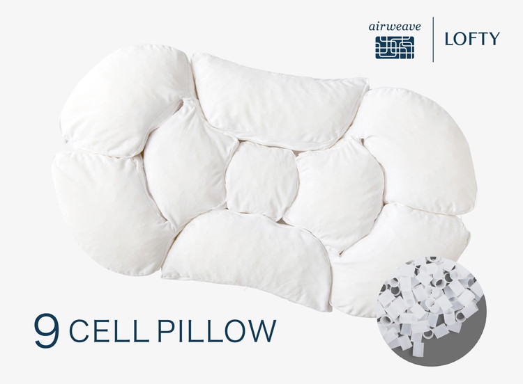 （エアウィーヴグループ枕専門ブランド）ロフテー 「9セルピロー エラスティックパイプ×エアファイバー」