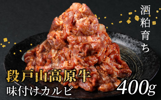 国産牛 段戸山高原牛 味付けカルビ400g（200ｇ×2）焼き肉用 炒め用 幻の牛 国産 牛肉 牛 小分け 地域 限定 厳選 人気 薄切り 牛丼 肉じゃが 焼肉 肉 カルビ 数量限定 キャンプ バーベキュー お試し 小分け 肉 日本酒 -091