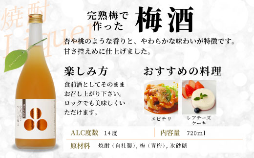 蓬莱泉 ほうらいせん 完熟梅でつくった梅酒 720ml 焼酎 リキュール 梅酒 焼酎リキュール お酒 酒 梅 青梅 完熟 完熟梅 ギフト 贈答 贈り物 愛知県 設楽町 関谷醸造 -165