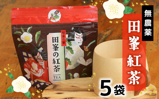 無農薬 田峯紅茶 5袋セット 紅茶 お茶 アイスティー ホットティー 茶 -022