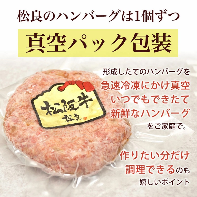 【年内お届は12/15入金まで】松阪牛 100% 黄金の ハンバーグ (120g×6個)