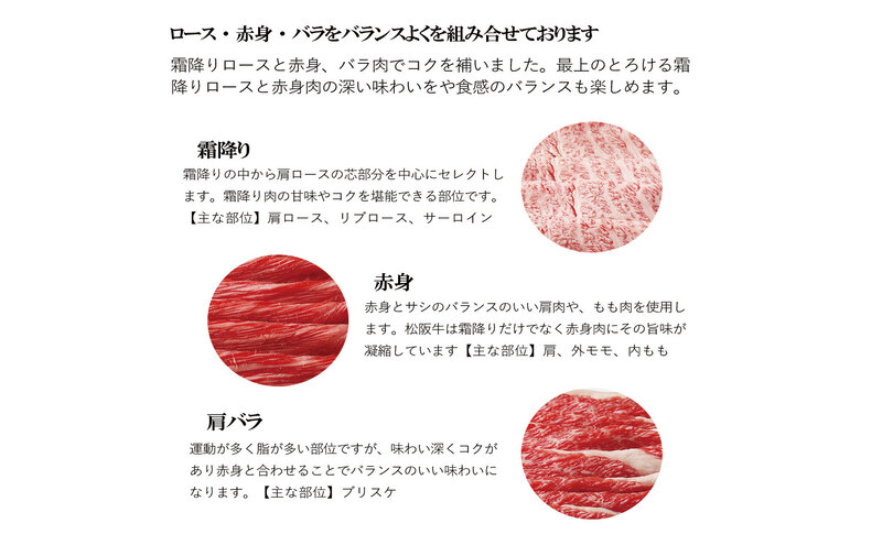 松阪牛すき焼き 赤身 ＆ 霜降り 組み合わせ 500g [ ロース 肩 モモ バラ 牛肉 松坂牛 すき焼き 高級 和牛 牛 肉 松坂牛肉 松坂 人気 グルメ お取り寄せ 日本三大和牛 誕生日 お祝い ご馳走 パーティー 贅沢 ] お肉 