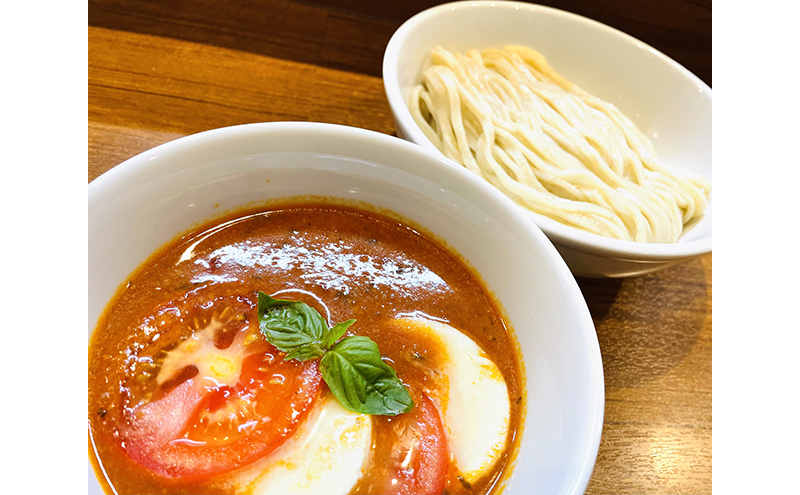 【定期便(2ヶ月に1回発送×全2回)】海老 トマト つけ麺 5食 バケット 付 コトノハ 太麺 濃厚 ラーメン 拉麺 全粒粉 チャーシュー 麺 えび お取り寄せ グルメ 簡単 調理 三重県 津市 有名店 受賞 冷凍