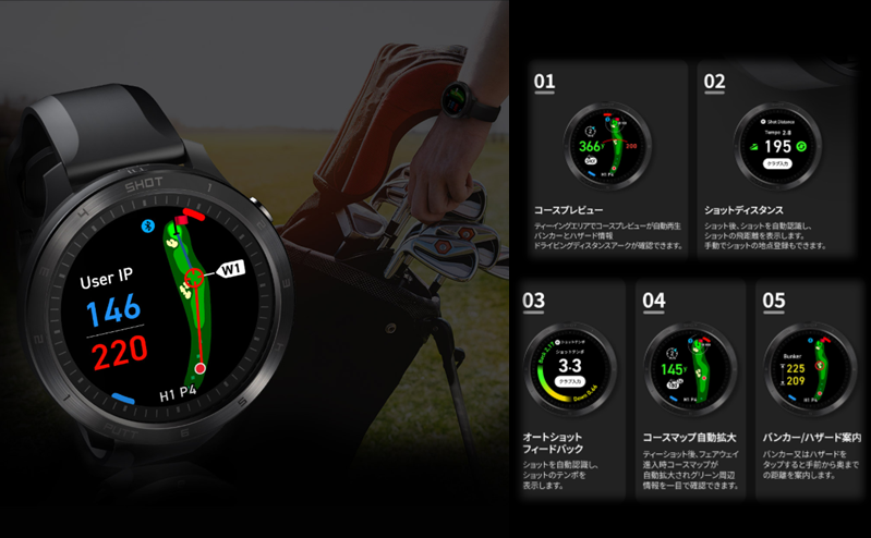 ボイスキャディ T11PRO ゴルフウォッチ GPS距離計 ゴルフ距離計 腕時計 簡単充電 VOICE CADDIE