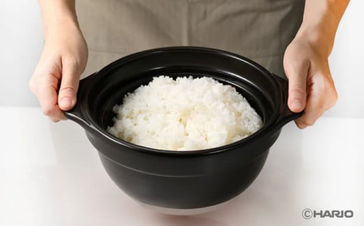 【萬古焼（ばんこやき）】フタがガラスのご飯釜2〜3合炊き 令和7年モデル せんが陶器 【HARIO ハリオ 直火 土鍋 耐熱 ガラス 食器 キッチン 日用品 キッチン用品 日本製 ご飯 ごはん釜 炊飯器 四日市市 四日市】
