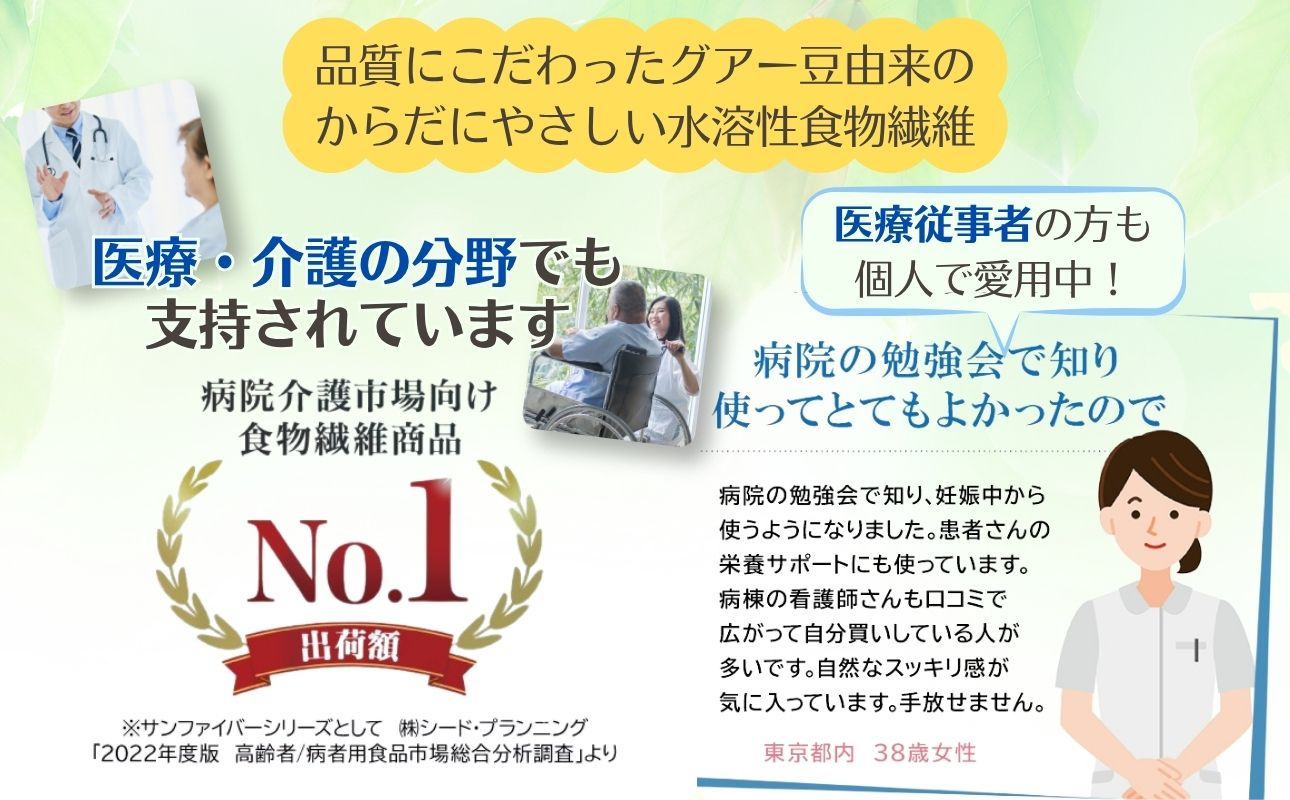 【180gパック】TVで話題！グアーガム分解物 サンファイバー（粉末）│ 水溶性食物繊維 医療 介護 プレバイオティクス 発酵性食物繊維 健康食品 サプリ 個包装 太陽化学 三重県 四日市市 ふるさと納税