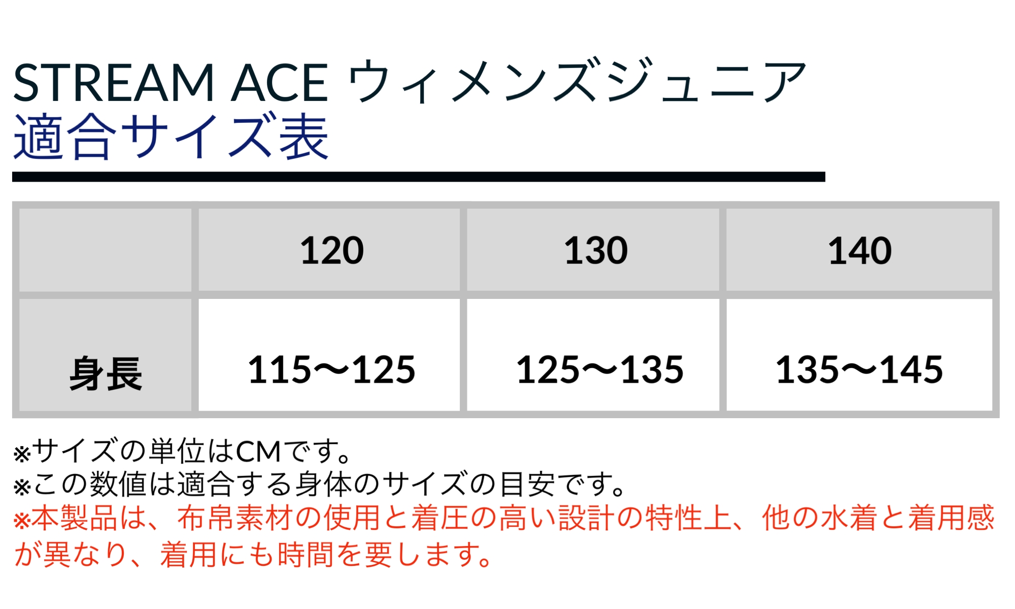 ミズノ　12競泳レース水着STREAM ACE（ウィメンズハーフスーツジュニアサイズ）ネイビー×ライトブルー　サイズ：１２０（ジュニア）