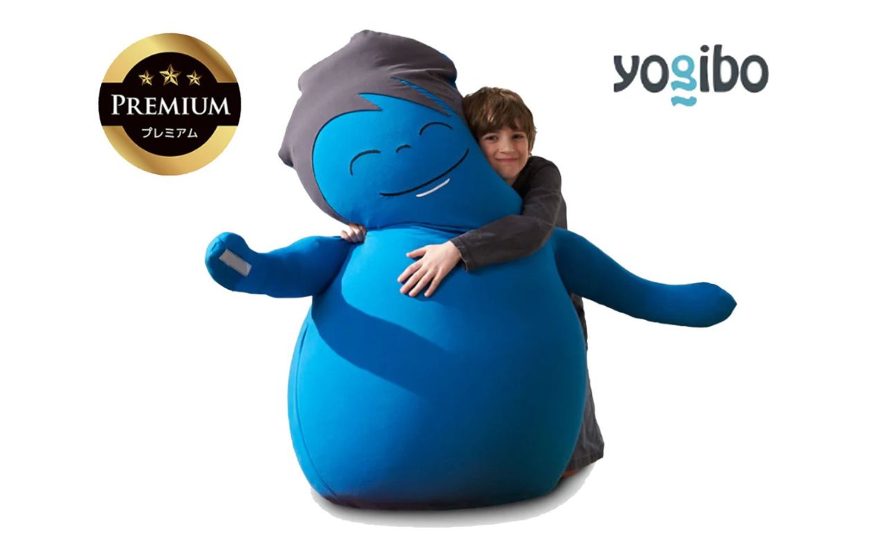 あなたをやさしく抱きしめてくれるかわいい友達。Hugibo Premium（ハギボープレミアム）アクアブルー【Yogibo ヨギボー プレミアム ビーズクッション ビーズ 座椅子 椅子 クッション ビーズソファー ビーズソファ 新生活 プレゼント インテリア 家具 ベッド ゲーム 三重県 四日市市】