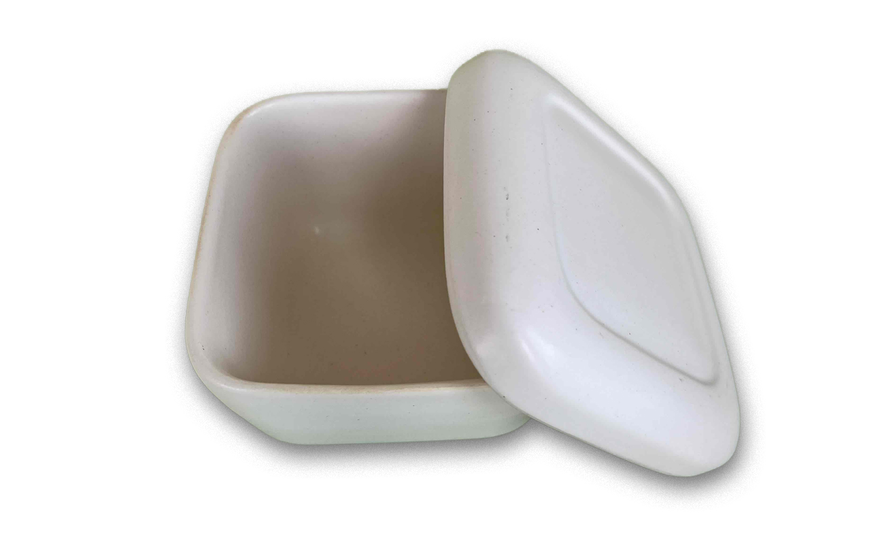 【萬古焼（ばんこやき）】角型おひつ器  黒釉（小）ばんこの里会館【おひつ ごはん ご飯 陶器 冷蔵庫 レンジ 保温  一膳 三重県 四日市市 四日市 四日市市ふるさと納税】