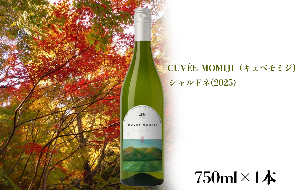 水沢（すいざわ）ワイン 日本有数のかぶせ茶の特産地で生まれた美味しい白ワイン。CUVEE MOMIJI （キュベ モミジ）シャルドネ(2025) 750ml（限定22本お早めに）【ワイン 水沢 水沢ワイン 国産 Made in Japan 白ワイン 白 シャルドネ 辛口 日本ワイン 三重県産 地場産品 贈り物 ギフト プレゼント お祝い 記念日 誕生日 お取り寄せ 三重県 四日市市 ふるさと納税】