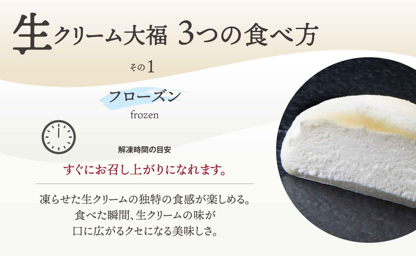 富貴堂 生クリーム大福いろどり20個セット　人気　フローズン　セミフローズン　ノーマル　３スタイル　おいしい　生クリーム　大福　だいふく　美味しい　なめらか　もちもち　老舗　