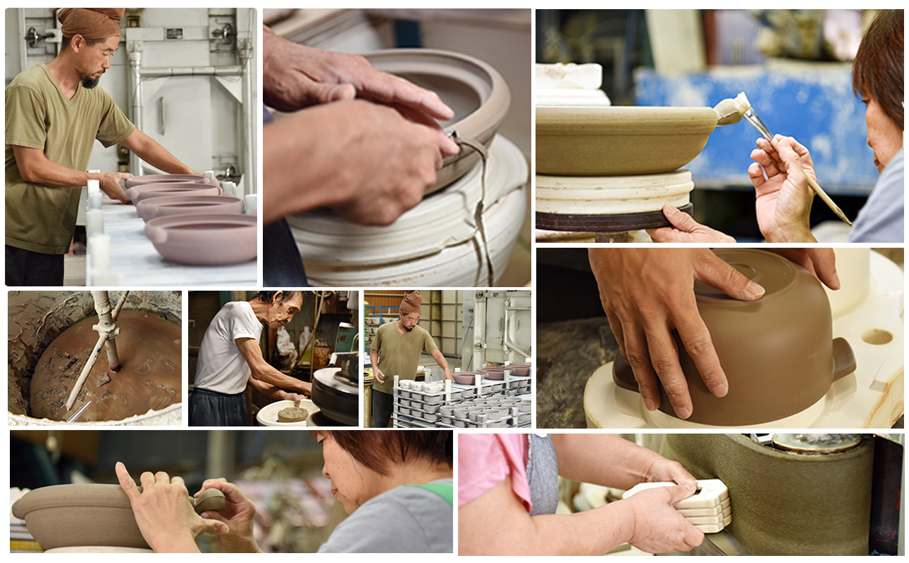 【萬古焼(ばんこやき)】Handmadeアート土鍋 弥生陶園　職人が一つ一つ丁寧に成形し焼き上げる、こだわりの土鍋　土鍋の国内生産80％のシェアを誇る伝統の萬古焼　TS-121S 丸むし土鍋9号（すのこ付き 黒釉）”煮る・焼く・蒸す“毎日使いたくなる万能調理土鍋【萬古焼、ばんこやき、鍋、ごはん鍋、耐久性、人気、おすすめ、余熱調理、使いやすい、耐熱調理、直火、蓄熱調理、節約、米、ごはん、旨み、うまみ】