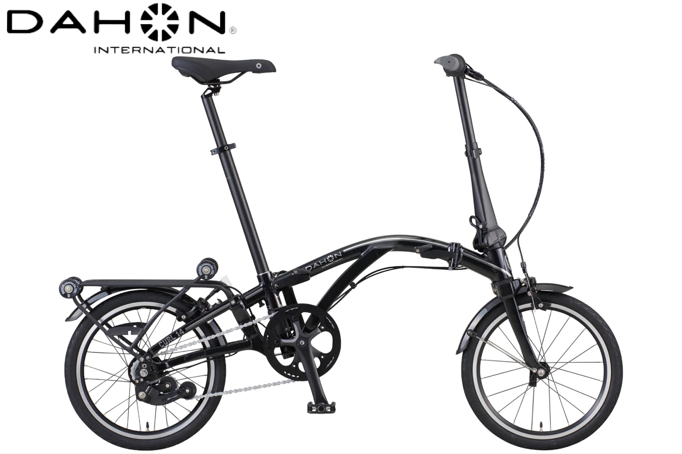 40年の歴史をもつ米国ダホン社の高性能折り畳み自転車 DAHON International Curl i4 Black pearl