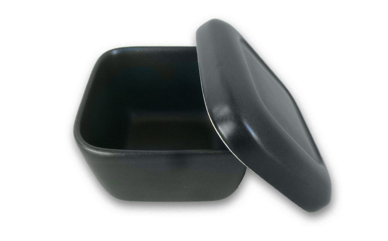 【萬古焼（ばんこやき）】角型おひつ器  黒釉（小）ばんこの里会館【おひつ ごはん ご飯 陶器 冷蔵庫 レンジ 保温  一膳 三重県 四日市市 四日市 四日市市ふるさと納税】