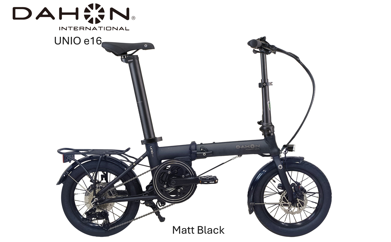 DAHON International Folding E-Bike Unio e16　Matt Black【四日市市 で人気の返礼品 武田産業 折り畳み自転車 電動アシスト 自転車 折りたたみ自転車 折りたたみ式自転車 三重県 四日市市ふるさと納税】